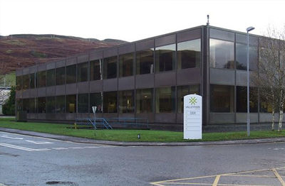 Photo of the IBM Office, Spango Valley Greenock, Scotland - Completed in 1971, winner of an RIBA Award in 1972.